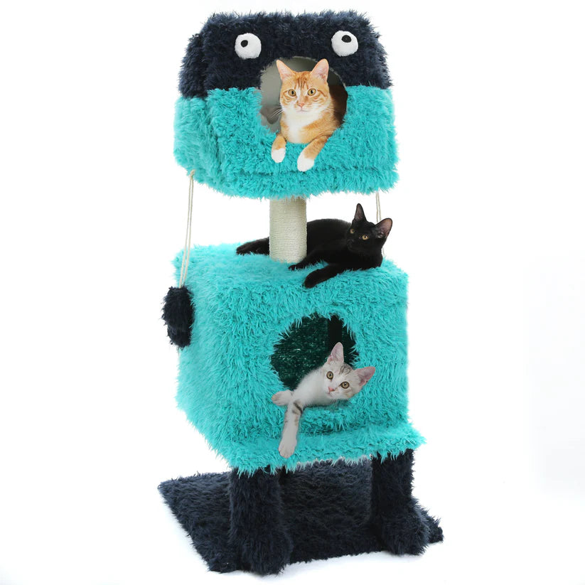 Maison de chat monstre avec griffoir | Arbre à Miaou Petepela