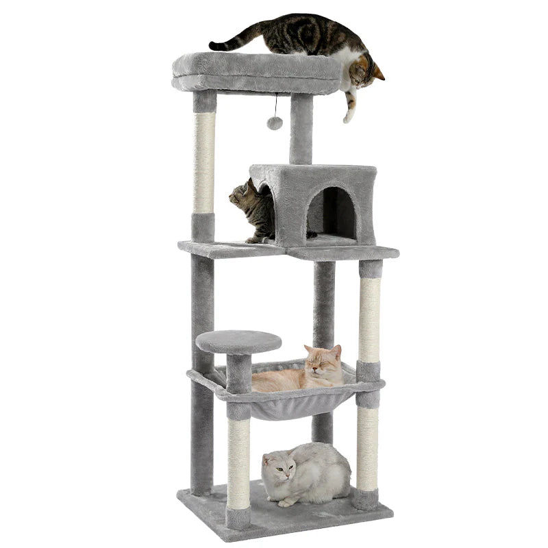 Arbre à chat 116cm  Gris | Arbre à Miaou Rosier