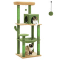 Arbre à chats 143 cm vert - Maison de luxe  pour chats | Arbre à Miaou Luxe
