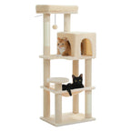 Arbre à chat 116 cm Beige | Arbre à Miaou Rosier