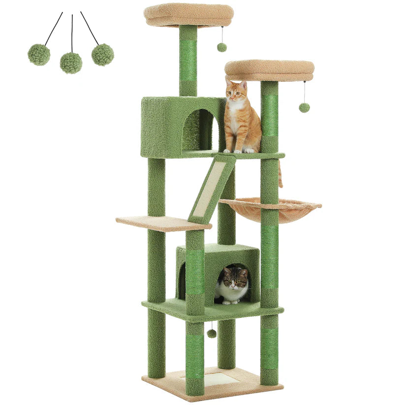 Arbre à Chat Paradise XXL Vert | Arbre à Miaou Natural
