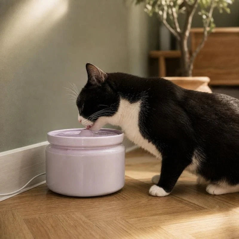 Fontaine à eau chat céramique silencieuse | Otou