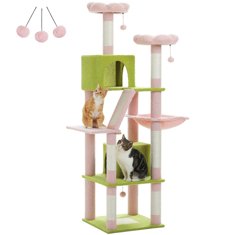 Arbre à Chat Paradise XXL Rose | Arbre à Miaou Éléis
