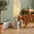 Fontaine chat inox robinet | Tatsou