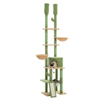 Arbre à Chat Vert Cactus avec Condo et Hamac | Arbre à Miaou Cactélia