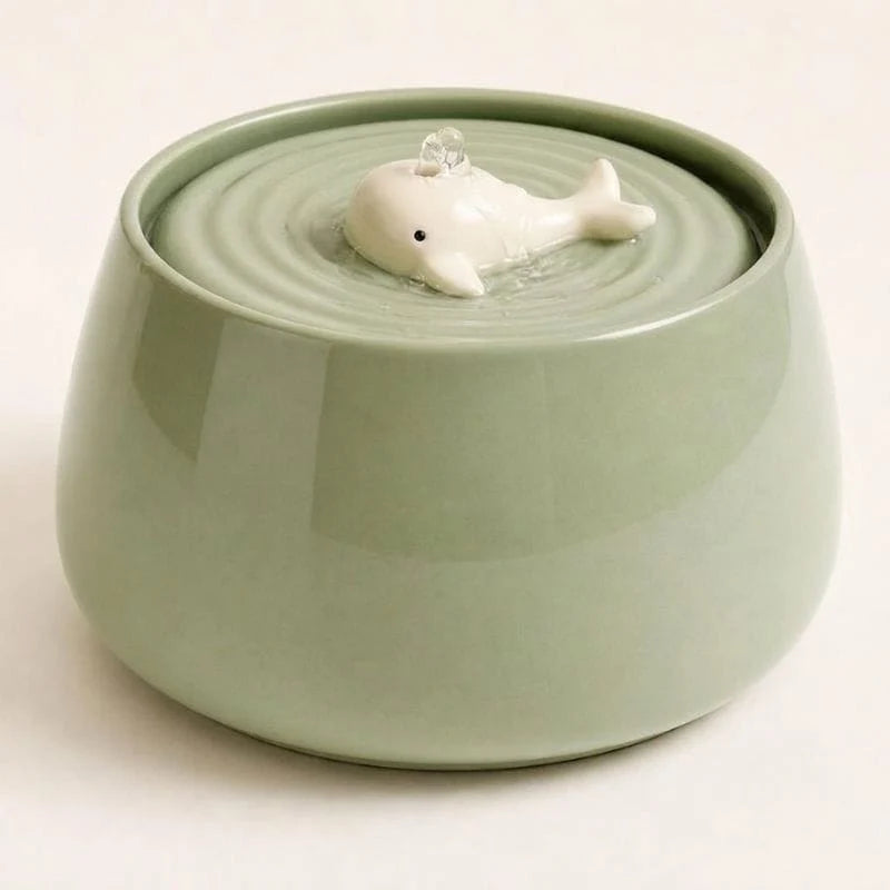 Fontaine à eau pour chat ultra silencieuse céramique | Shimia