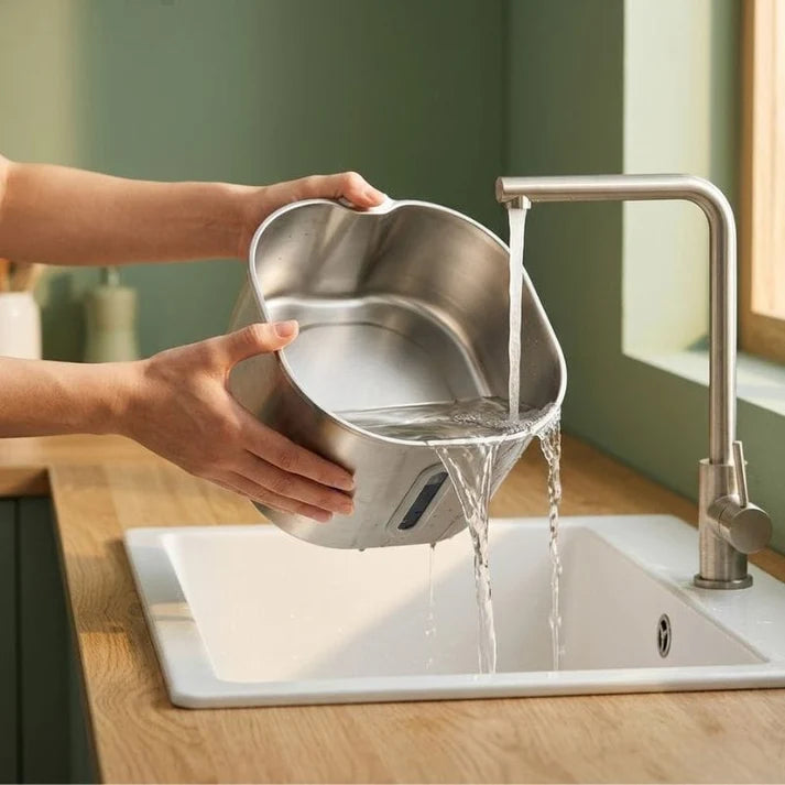 Fontaine chat inox robinet | Tatsou