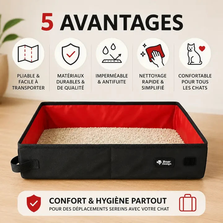 Litière de voyage - Pliable et transportable | TralBox
