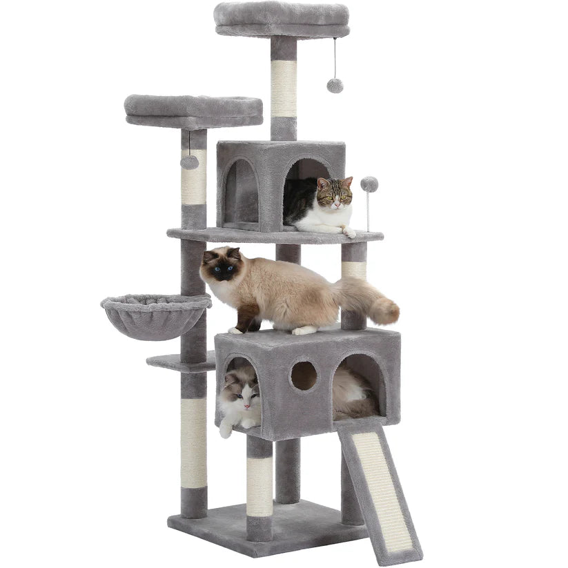 Arbre à chat avec griffoir Gris | Arbre à Miaou espérite