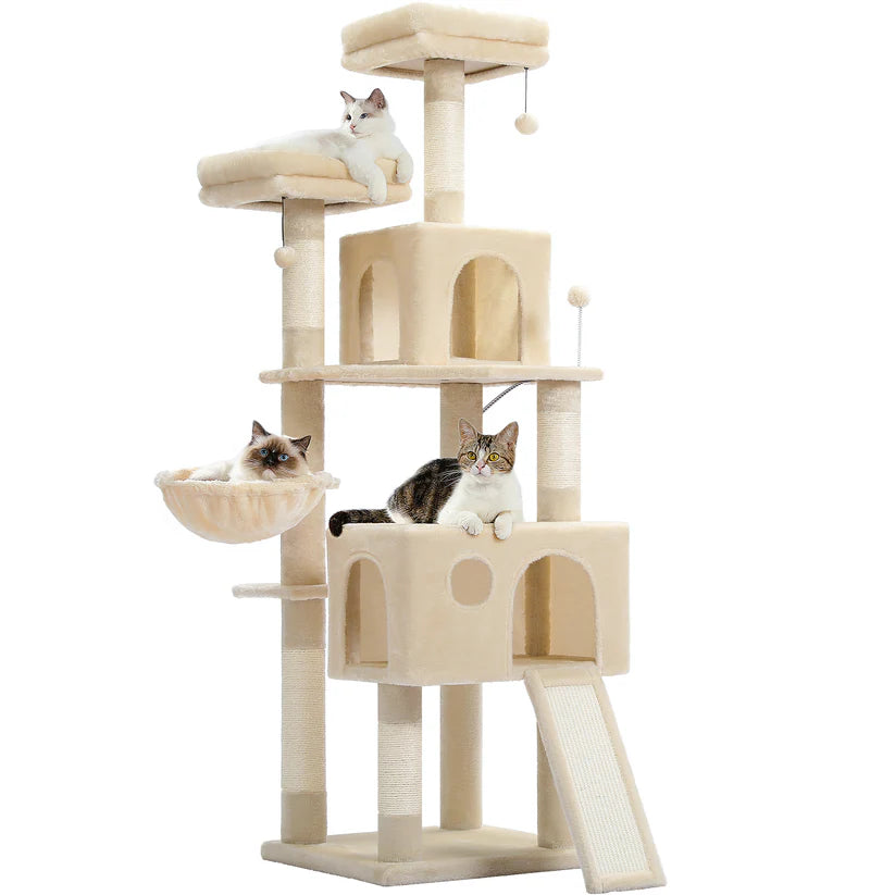 Arbre à chat avec griffoir Beige | Arbre à Miaou espérite