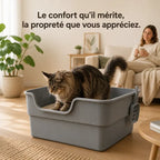 Bac à litière pour grand chat  | FéliXXL