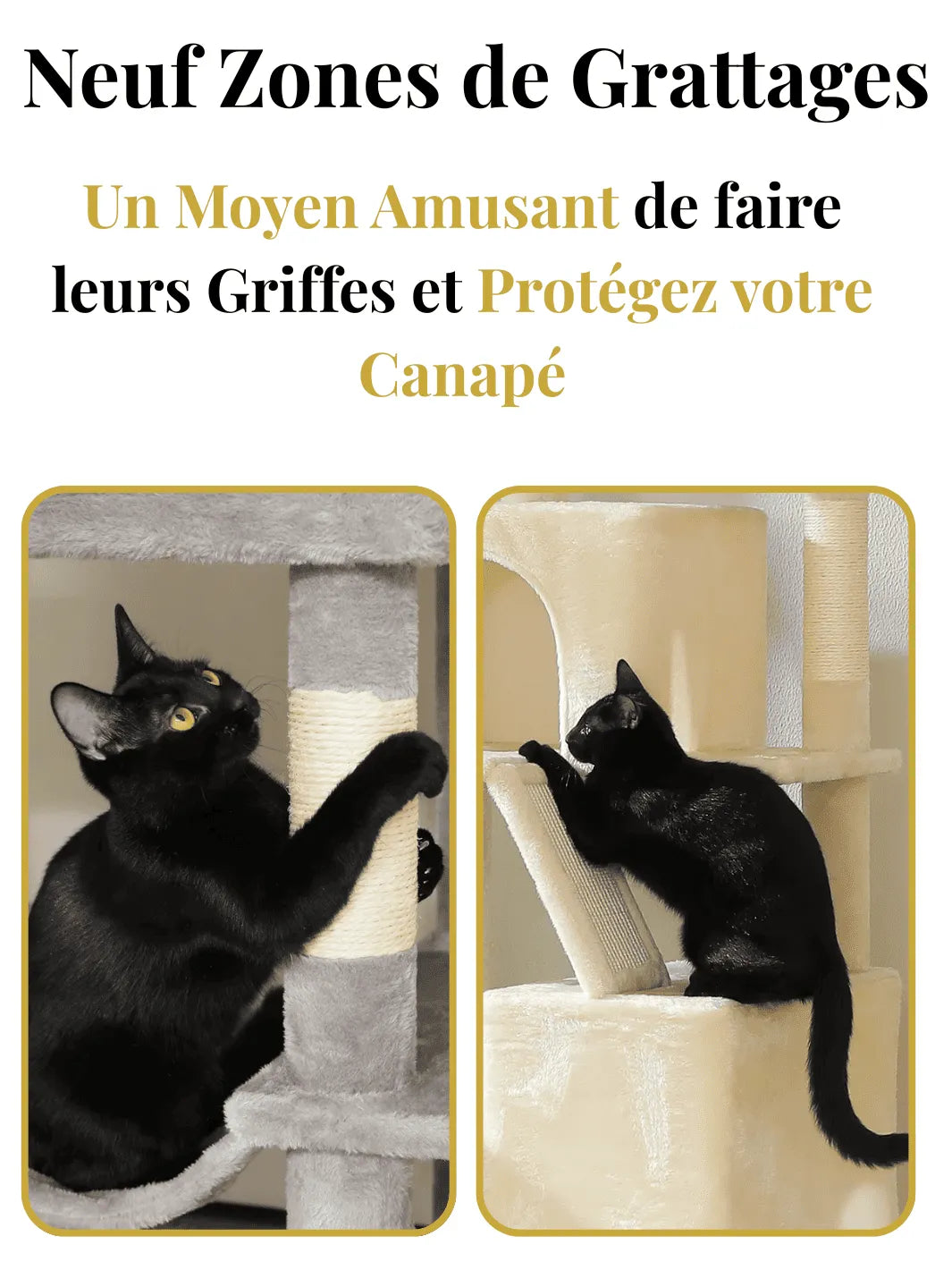 Arbre à Chat Paradise XXL Beige | Arbre à Miaou Élysia