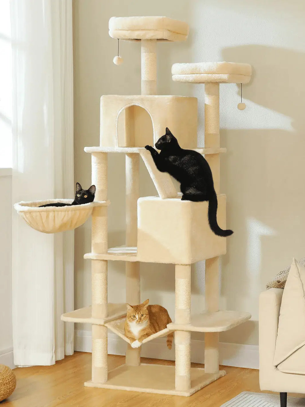 Arbre à Chat Paradise XXL Beige | Arbre à Miaou Élysia