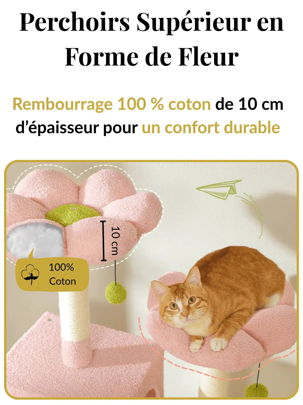 Arbre à Chat Paradise XXL Rose | Arbre à Miaou Éléis