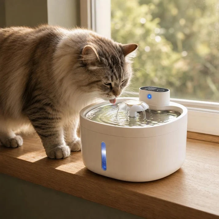Fontaine à eau chat détecteur de mouvement | Mizuo