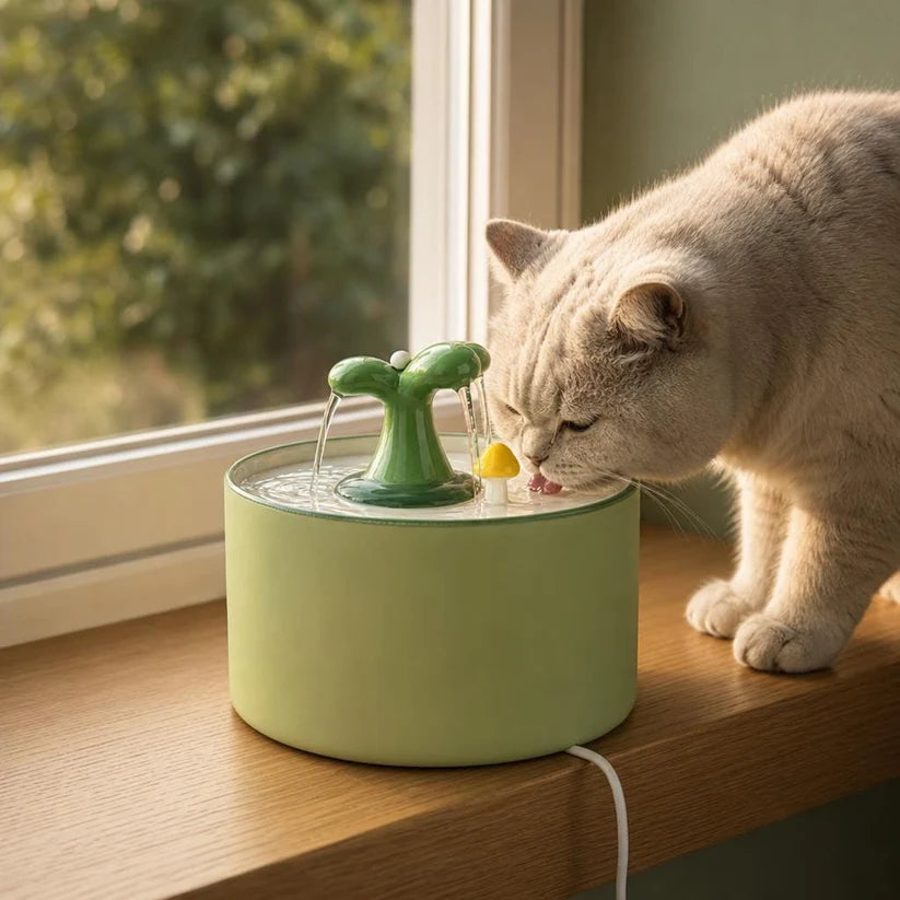 Fontaine chat céramique | Suitou