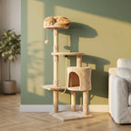 Arbre à chat avec griffoir beige | Nagio