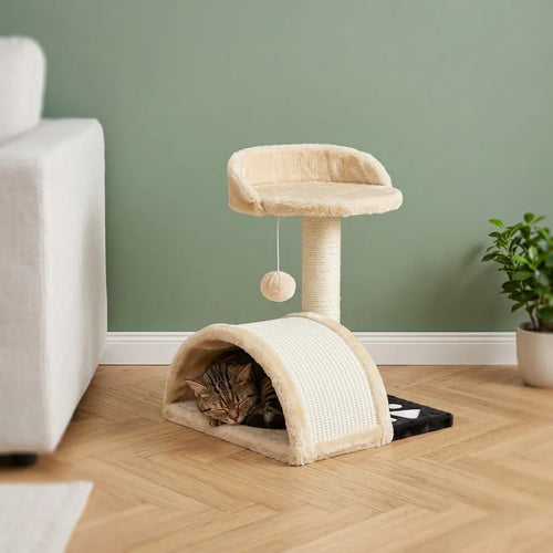 Arbre à chat beige 1 pied | Ichia