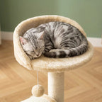 Arbre à chat beige 1 pied | Ichia