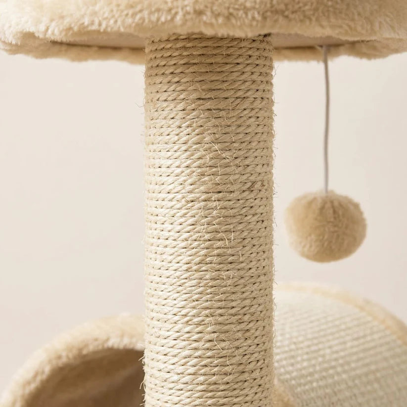 Arbre à chat beige 1 pied | Ichia