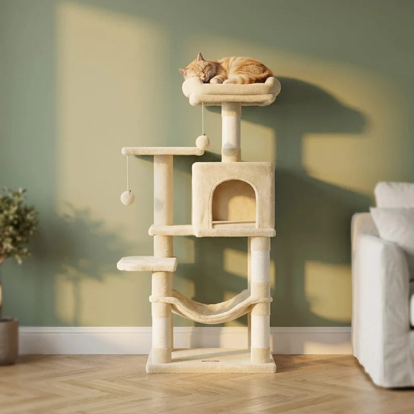 Arbre à chat blanc design | Shiou