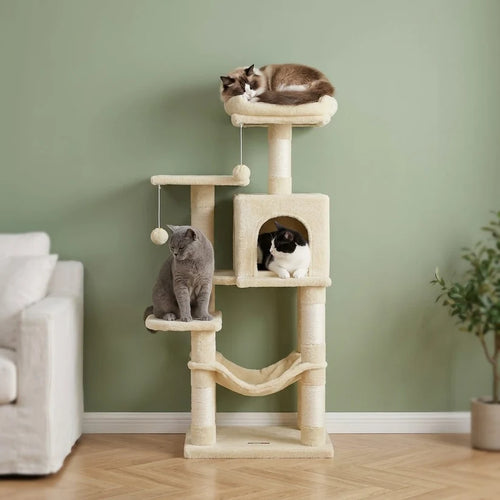 Arbre à chat beige 110cm | Reia