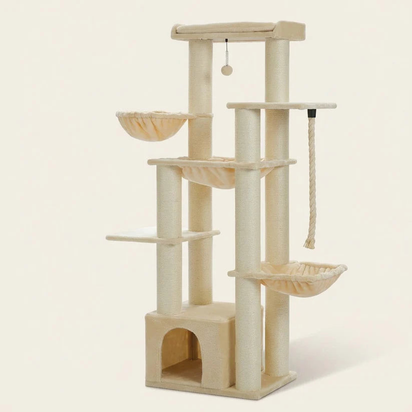 Arbre à chat beige 170 cm | Hirou