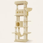 Arbre à chat beige avec hamac | Yorou