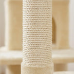 Arbre à chat beige avec hamac | Yorou
