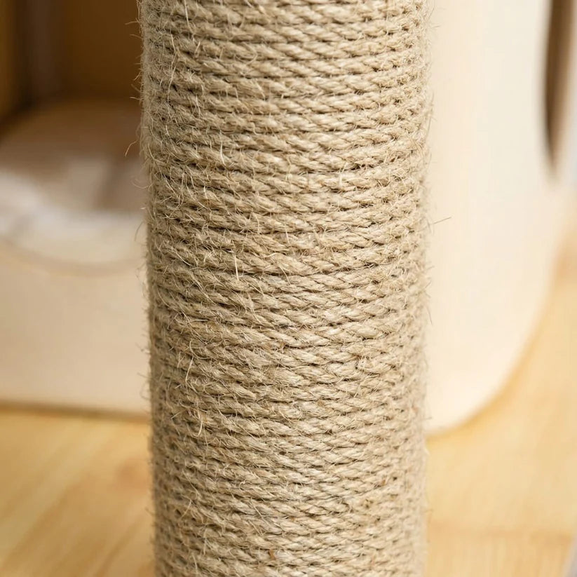 Arbre à chat beige bois | Sodeo