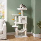 Arbre à chat blanc design | Shiou