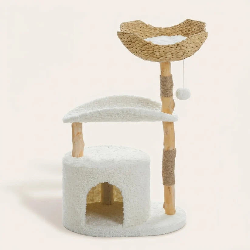 Arbre à chat bois avec branche | Kaorua