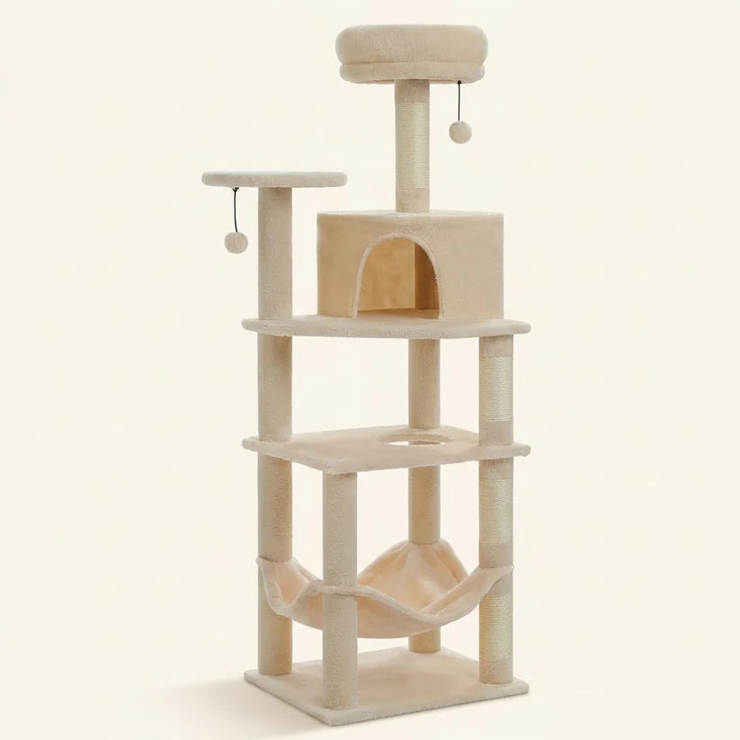 Arbre à chat bonne qualité beige | Yukia