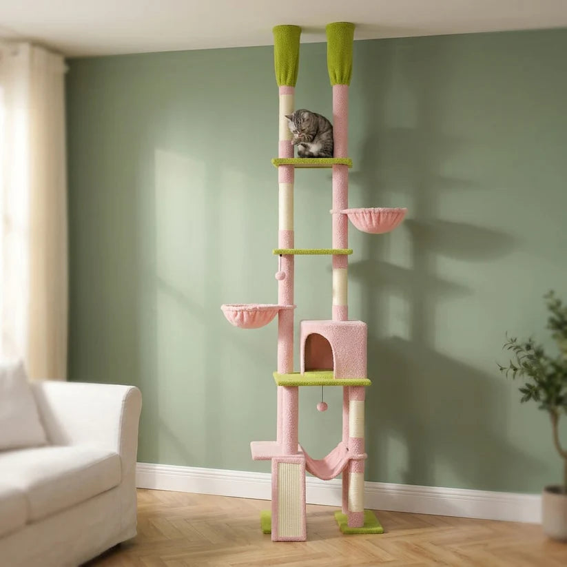 Arbre à chat colonne fixation plafond | Hashirai