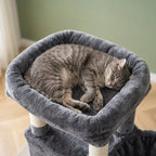 Arbre à chat beige avec hamac | Yorou