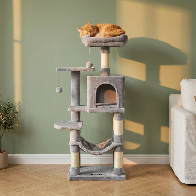 Arbre à chat blanc design | Shiou