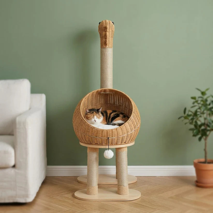 Arbre à chat design en bois | Tabio