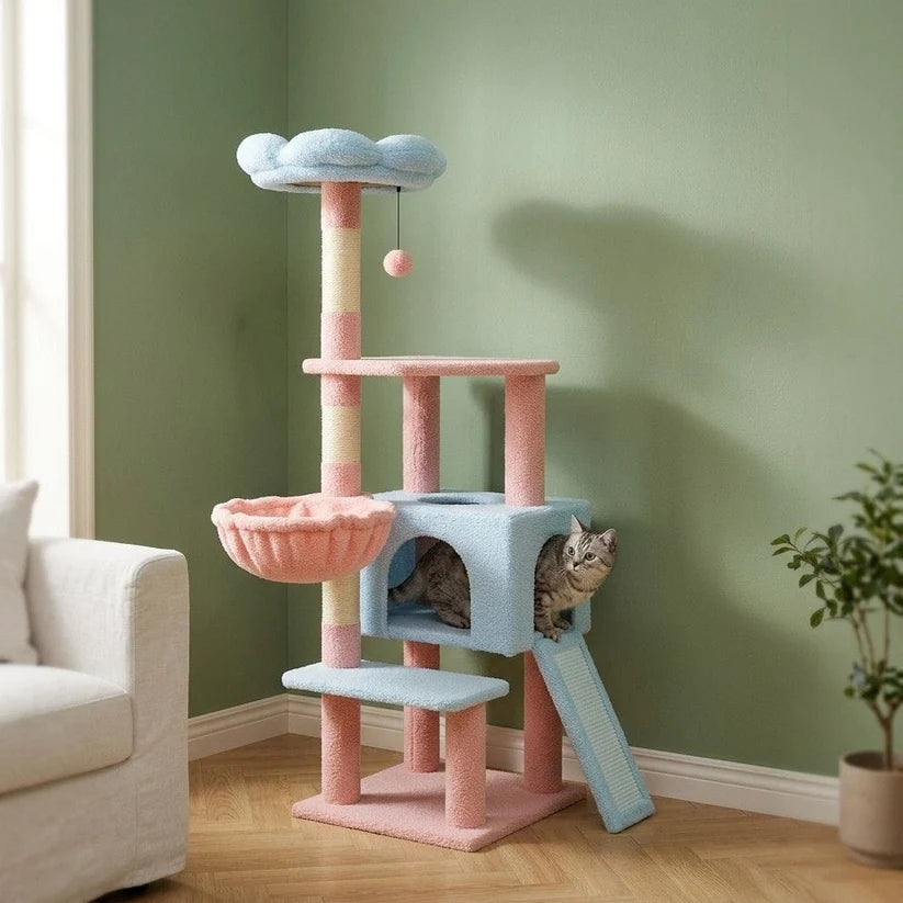 Arbre à chat design fleur | Kaneo