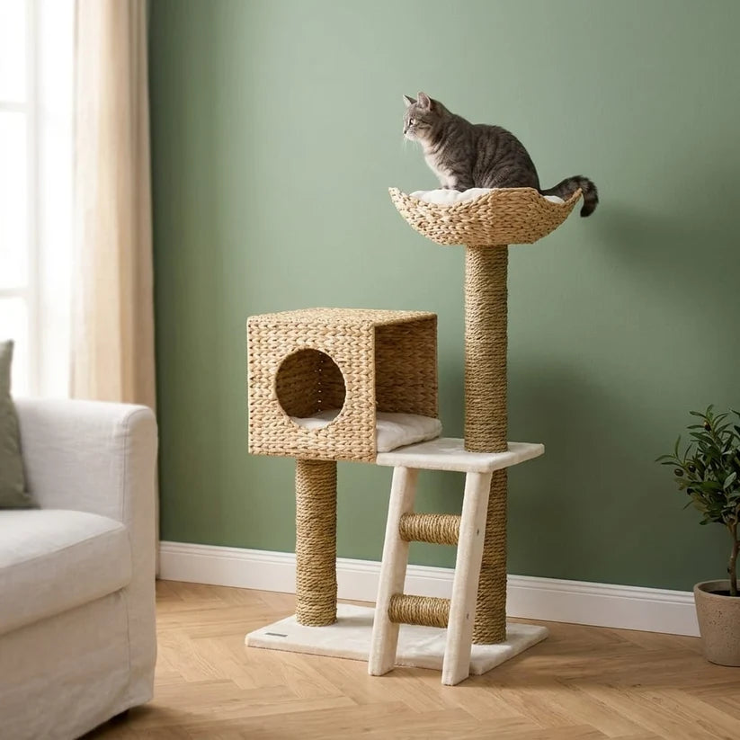 Arbre à chat design osier | Kago
