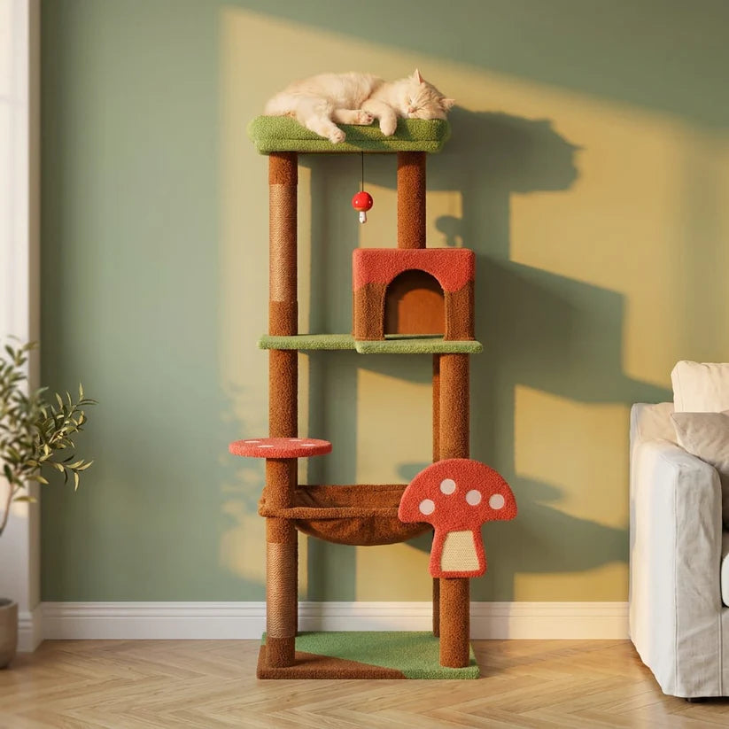 Arbre à chat en angle pour maine coon | Funeo