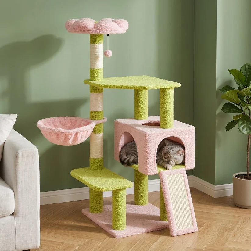 Arbre à chat design fleur | Kaneo