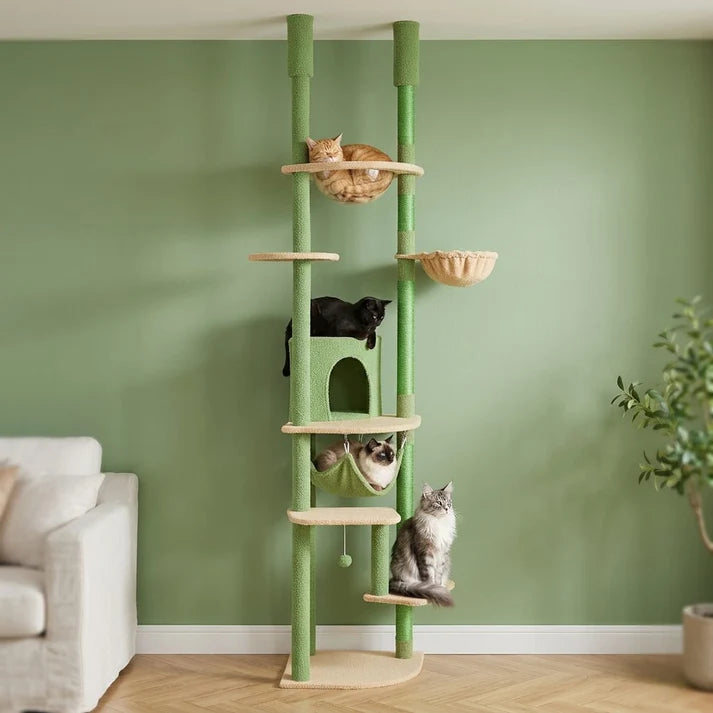 Arbre à chat plancher au plafond | Ishia