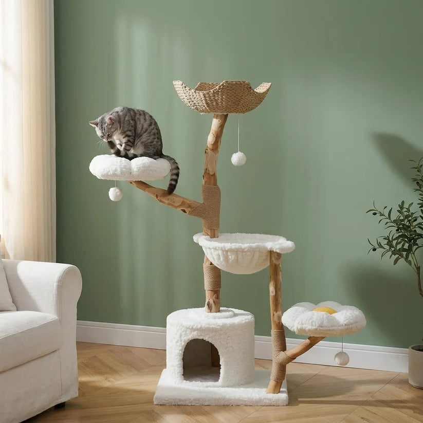 Arbre à chat maine coon bois flotté | Nagareo