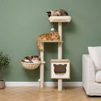 Arbre à chat moderne bois | Hinokia