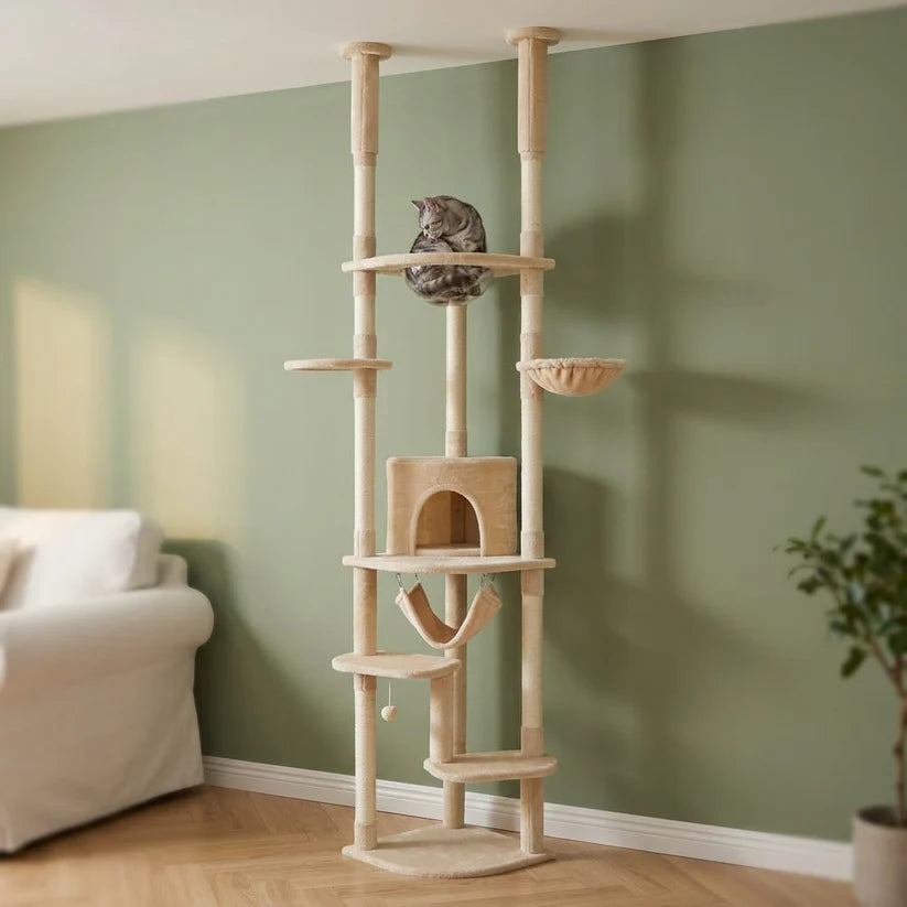 Arbre à chat plafond beige | Hoshia