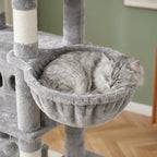 Arbre à chat beige avec hamac | Yorou