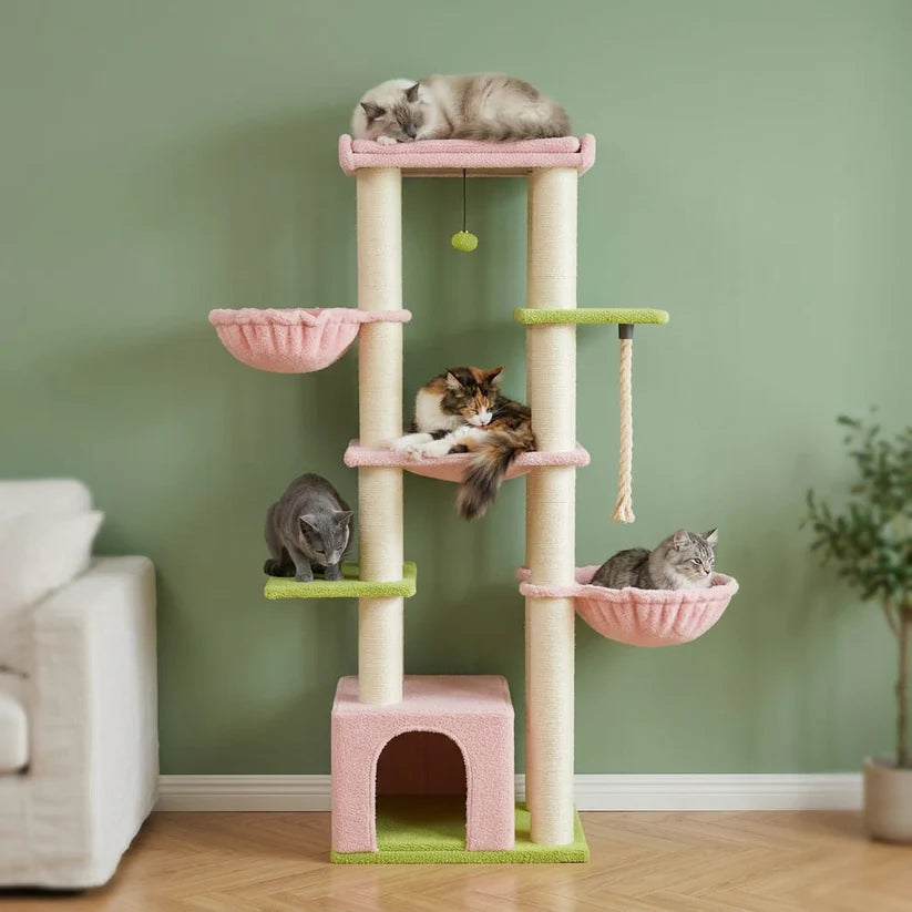 Arbre à chat beige 170 cm | Hirou