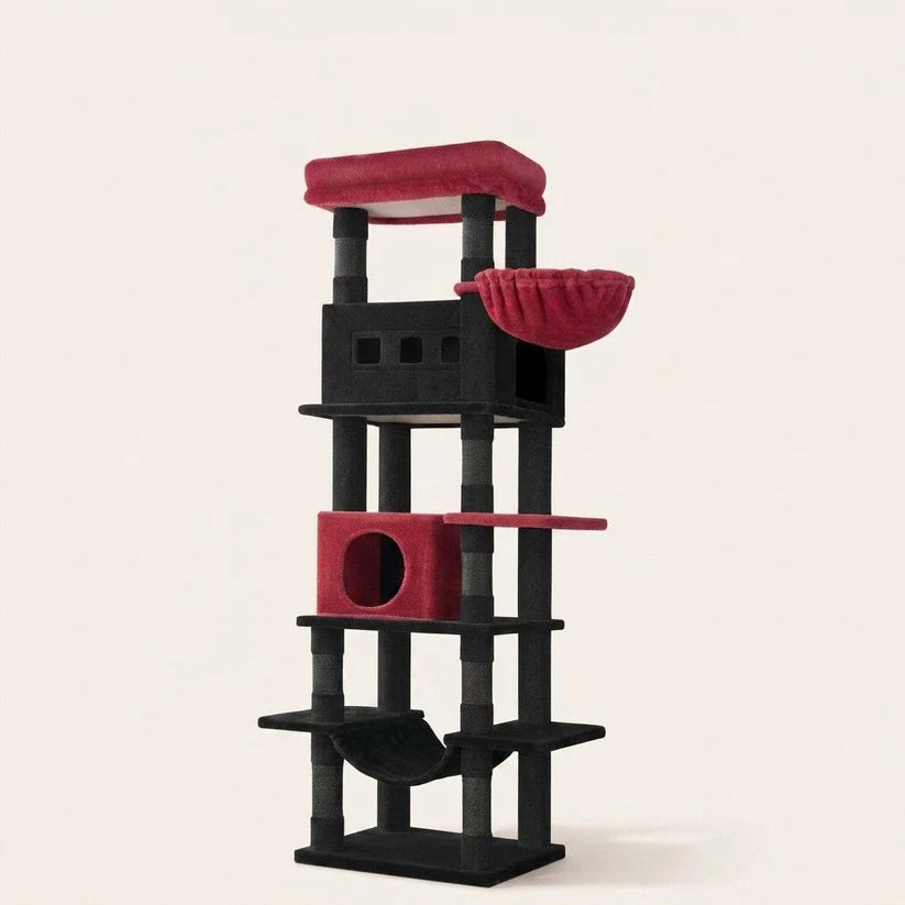 Arbre à chat rouge et noir | Kaize