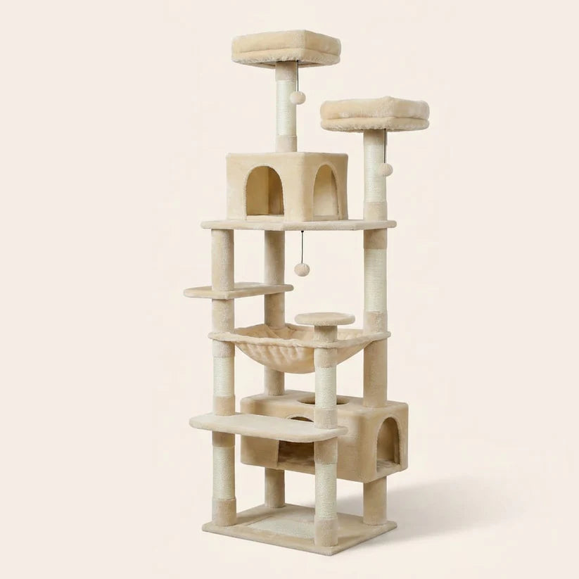 Arbre à chat très haut beige | Fuyou