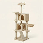 Arbre à chats beige avec escalier | Rekio